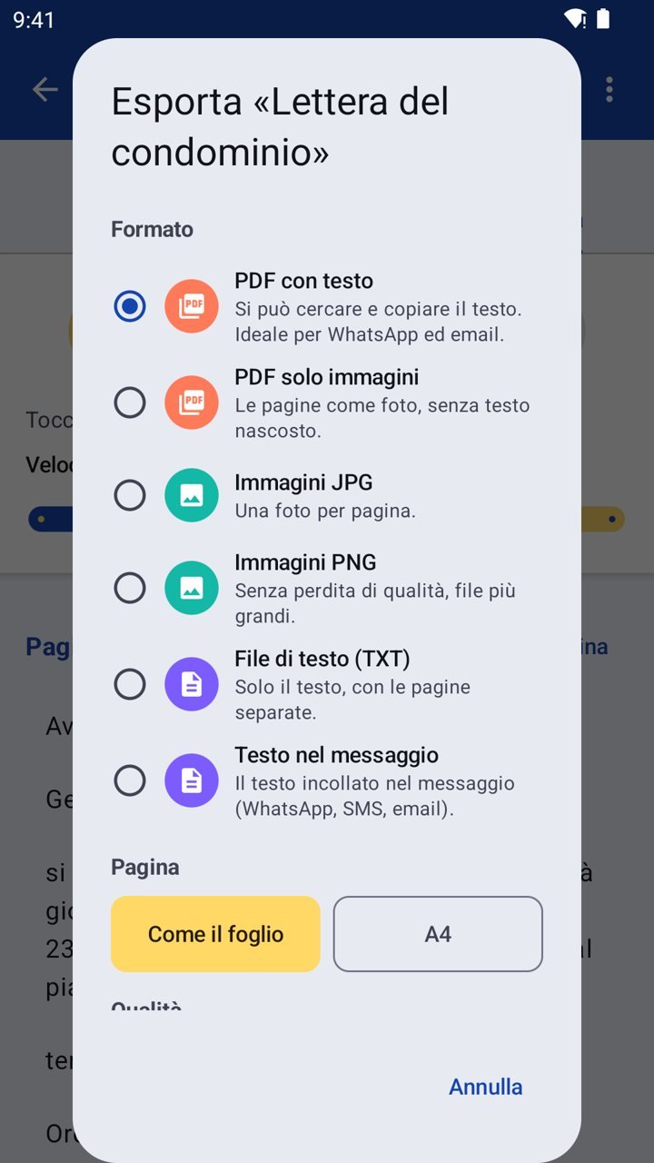 PDF con testo, immagini, TXT