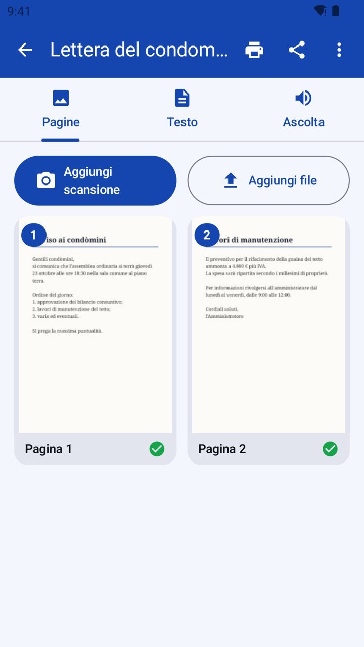 Tutte le pagine, in ordine